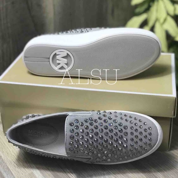 Michael Kors Trent Slip On Aluminum Grey W AUTHENT - Picture 4 of 8